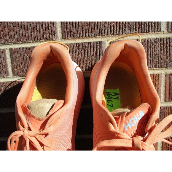 Hoka One One Rincon 3 Women 10.5 B Peach Orange Athletic Running Shoes 1119396 - Picture 6 of 14